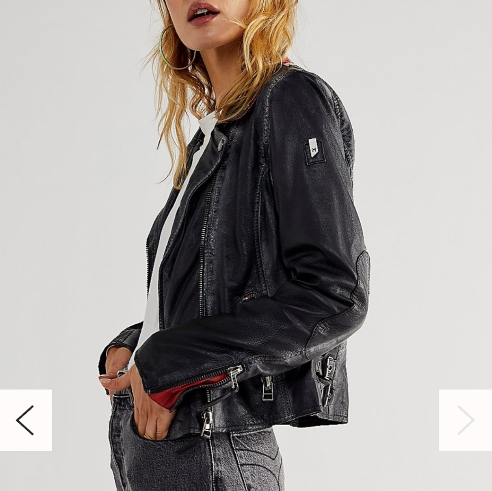 Free People Mauritius leather jacket